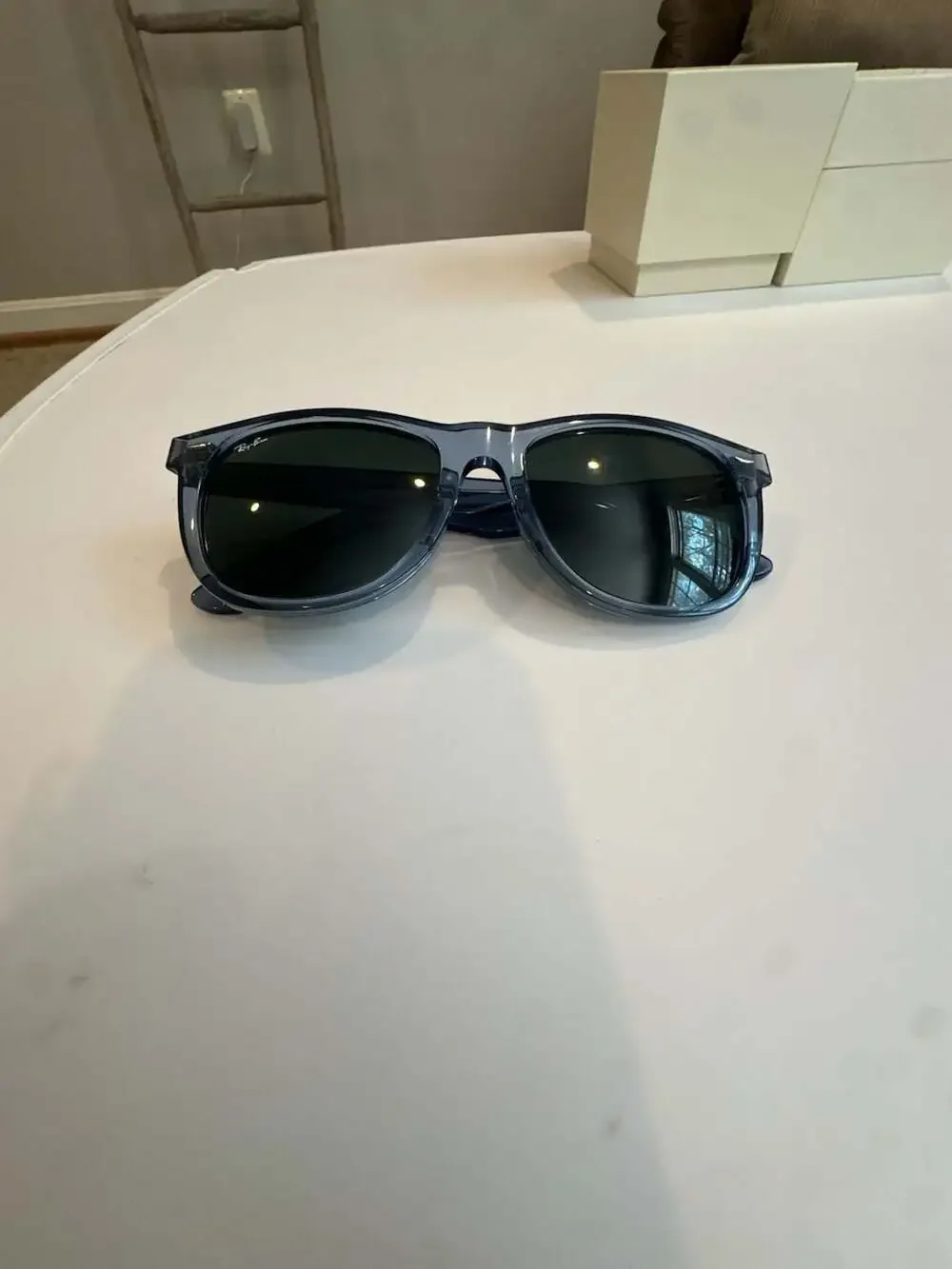 Ray-Ban Wayfarer Reverse Sunglasses in Transparent Navy Blue